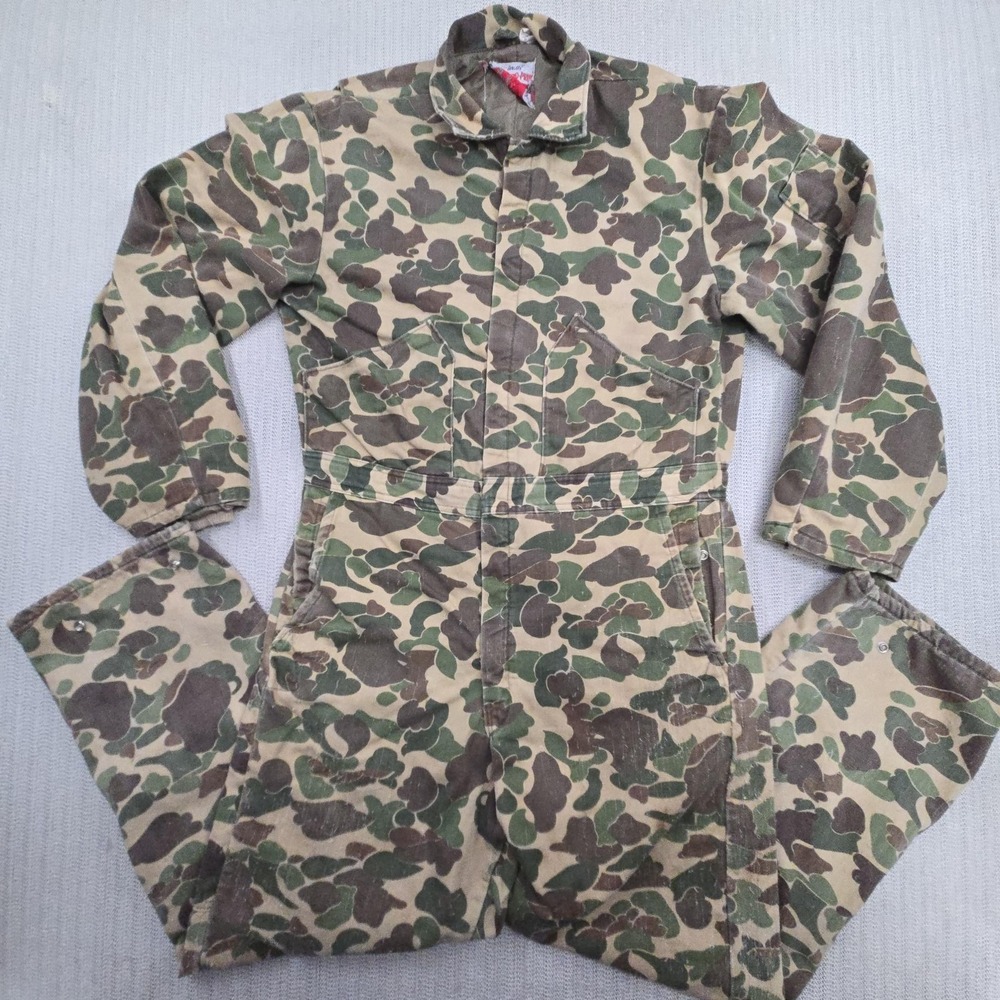 Vintage Walls Blizzard-Pruf Coveralls Mens Medium Tall Camo One Piece Hunting